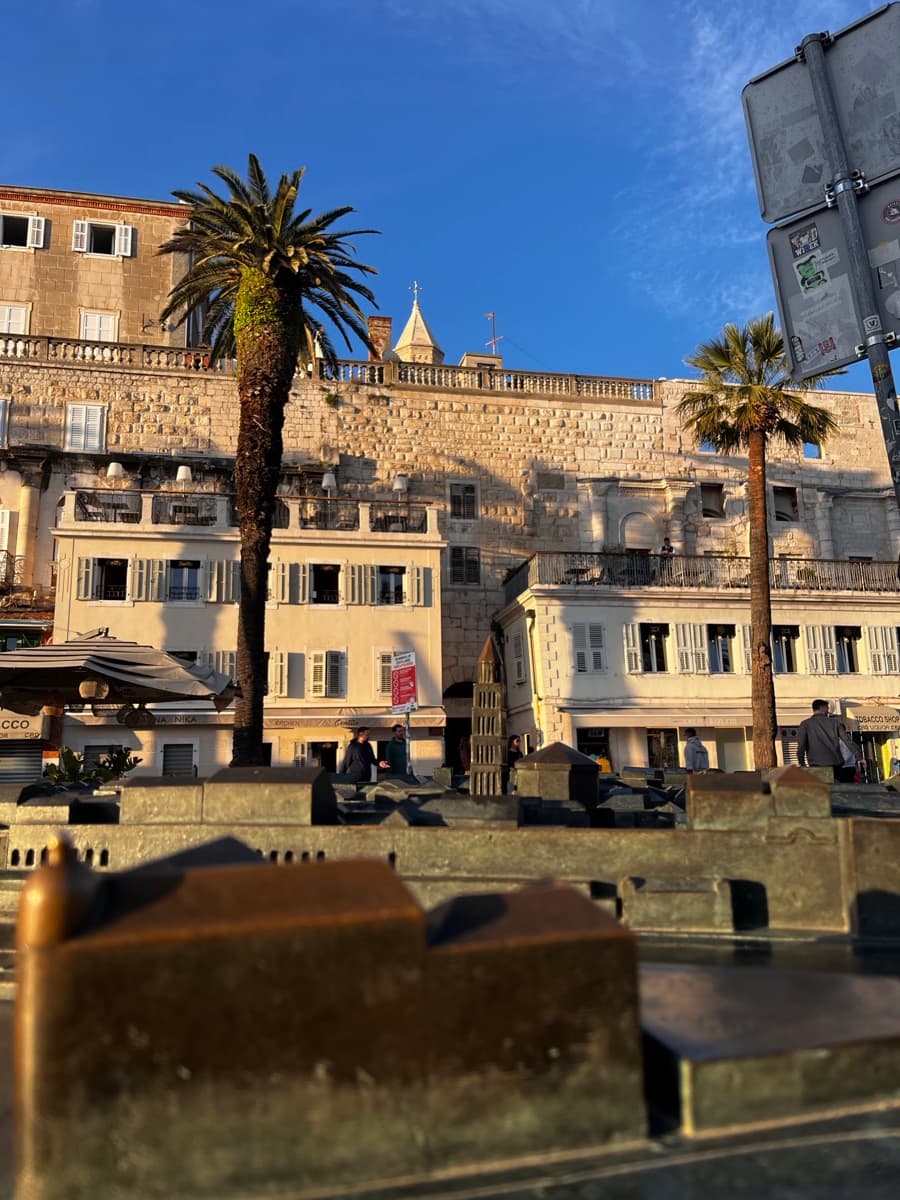 Split old town — stone buildings and palms near Diocletian's Palace